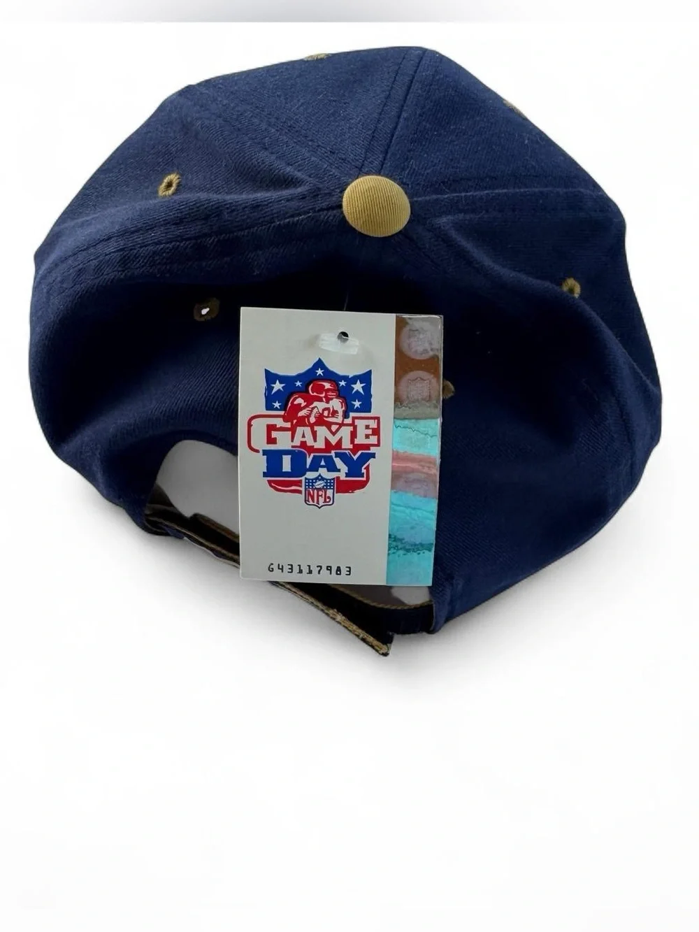 Rare St. Louis Rams NFL Ball Cap Navy Blue Cotton Vintage Game Day Hat